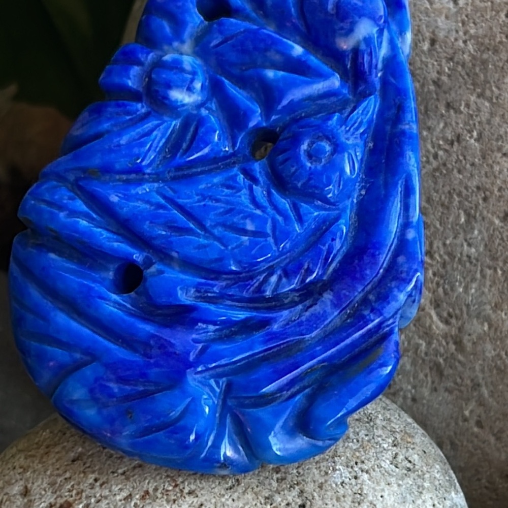 14 karat gold and lapis pendant - Picture 2 of 13